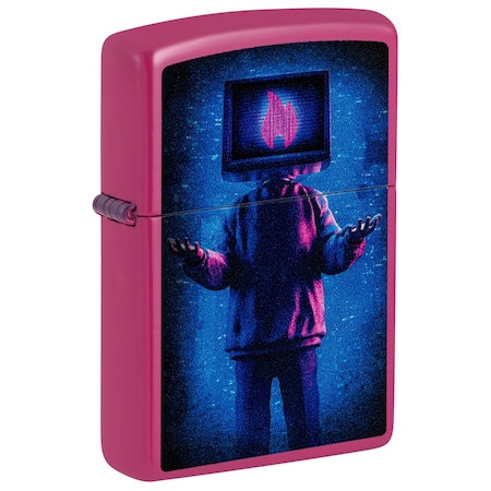 Zippo Flame TV Man Design Frequency Pocket Lighter 48515